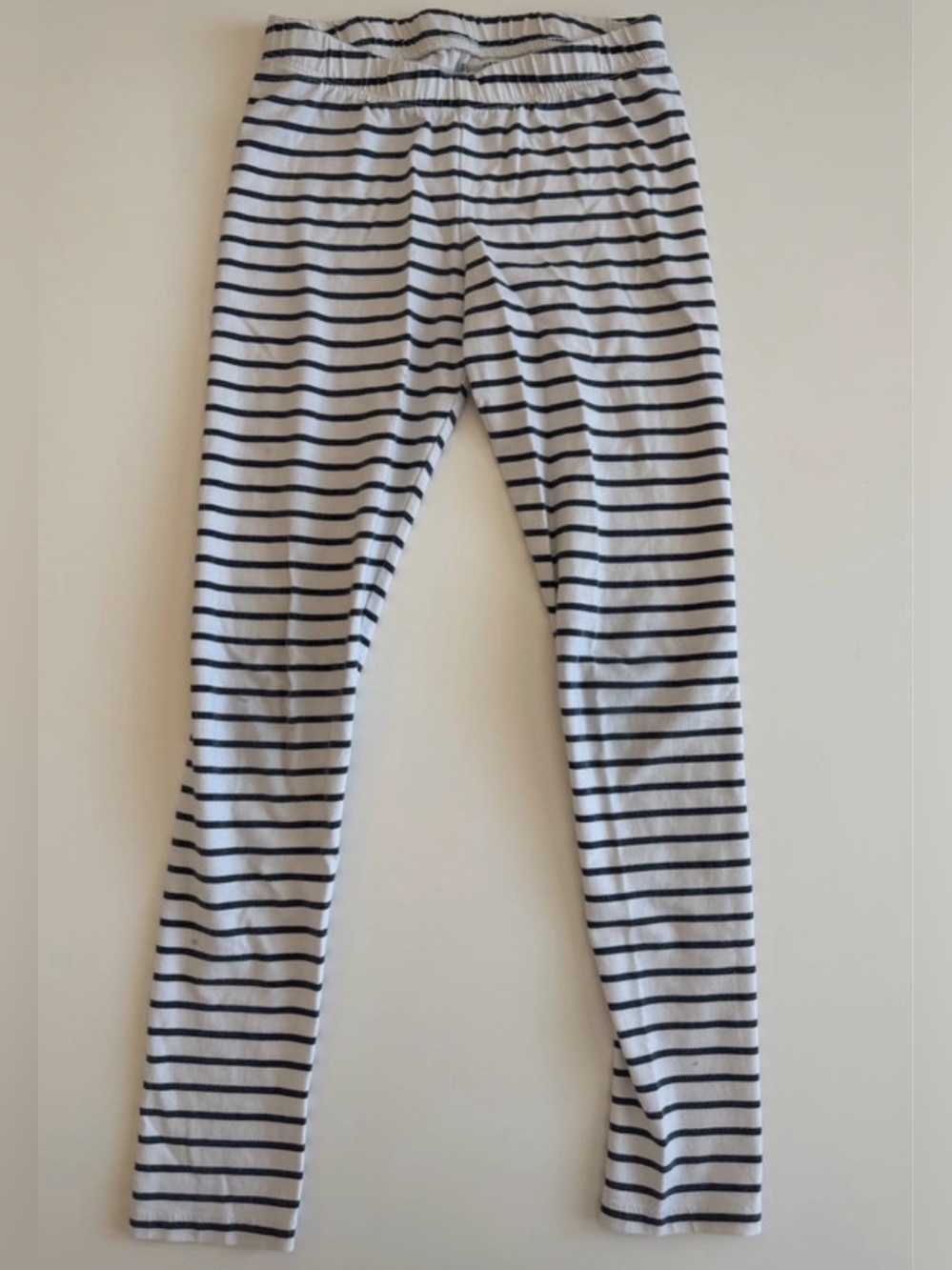 Janie and Jack Size 8 Black & White Striped Leggings